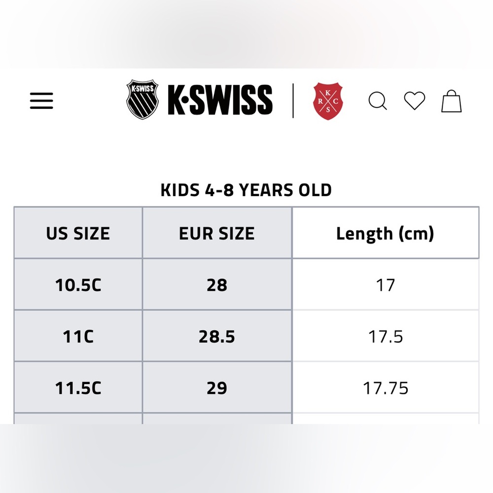 Toddler Girls K-SWISS White Leather Purple Glitter Stripe Sneakers kids Size 11 - Picture 12 of 12